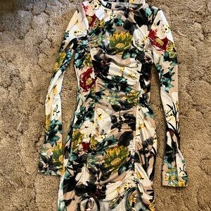 Revamped Multicolor Floral Bodycon Dress